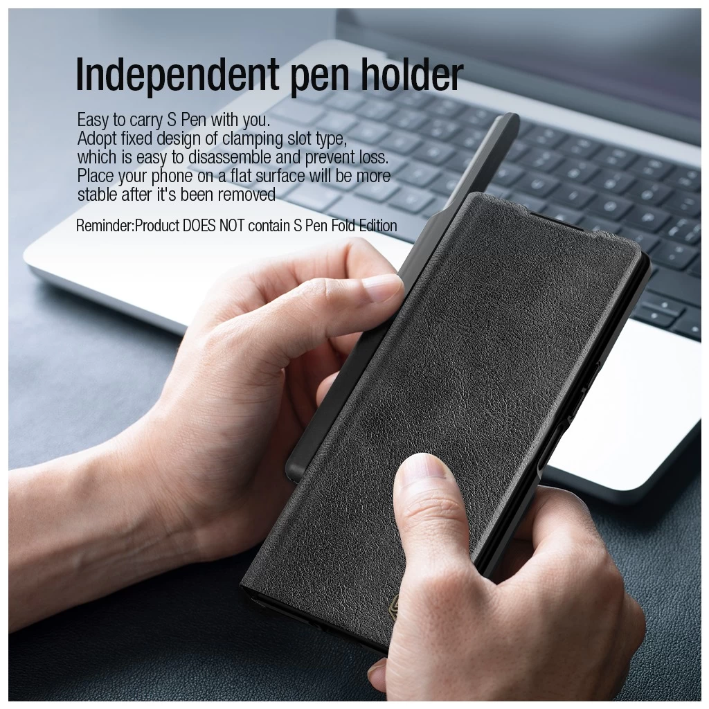 Nillkin Qin Book PRO tok Samsung Galaxy Z Fold 6 Business készülékhez fekete