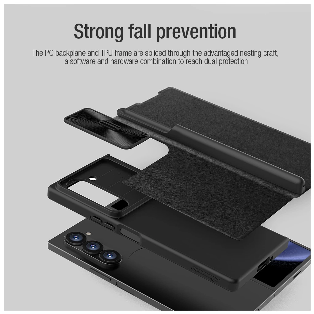 Nillkin Qin Book PRO tok Samsung Galaxy Z Fold 6 Business készülékhez fekete