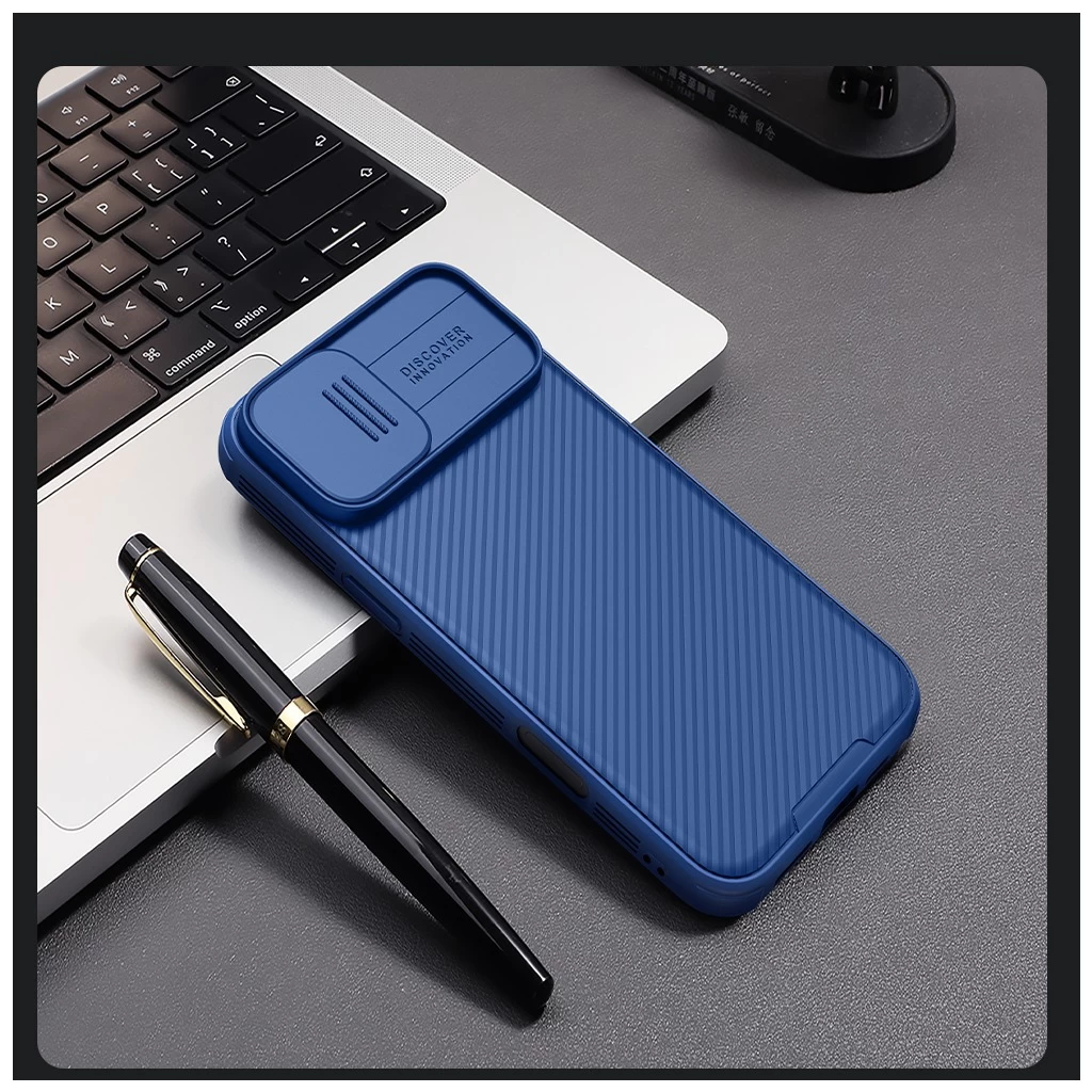 Nillkin CamShield PRO merev tok Apple iPhone 16 készülékhez kék