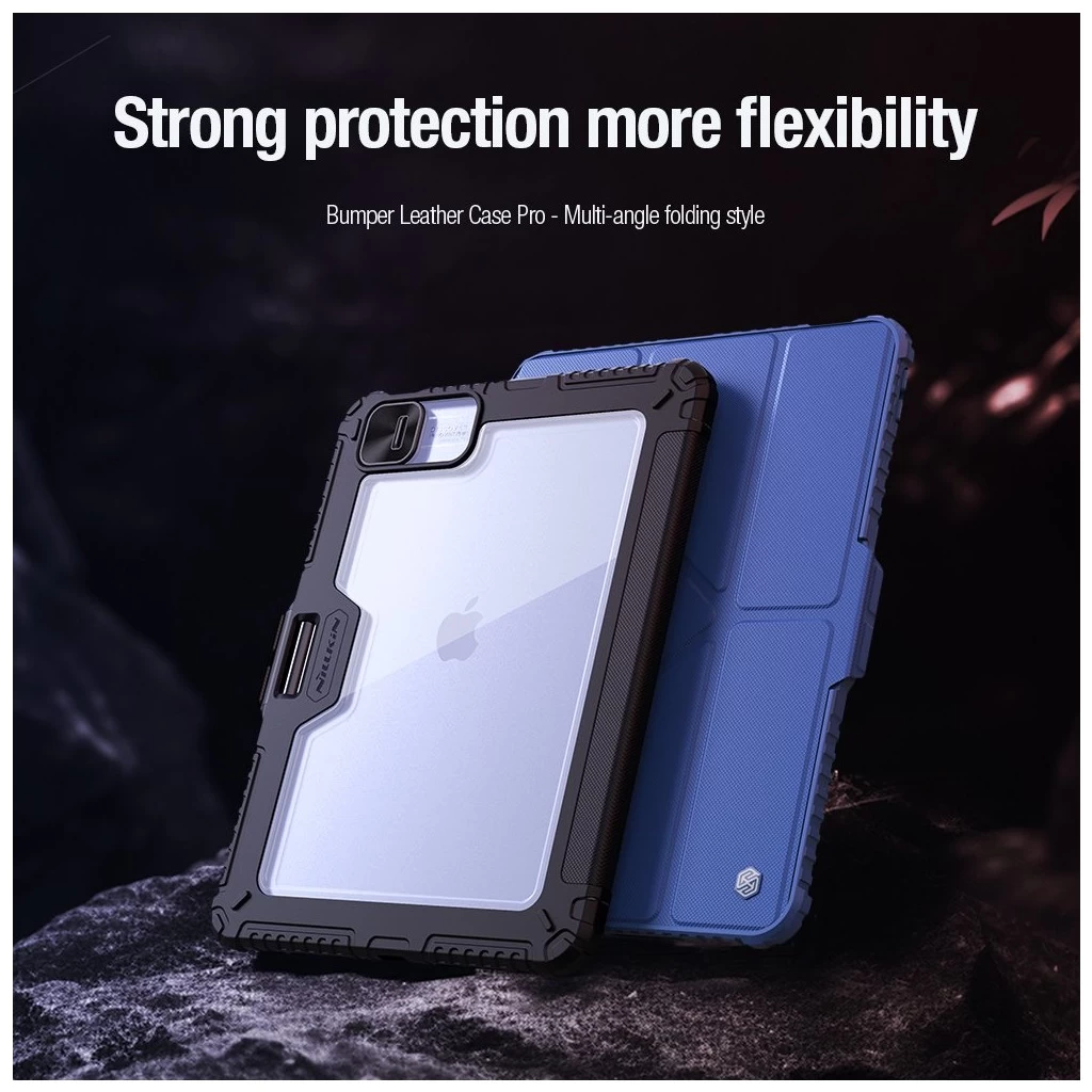 Nillkin Bumper PRO védőtok állvánnyal Multi-angle, iPad Pro 11 2024 készülékhez, fekete