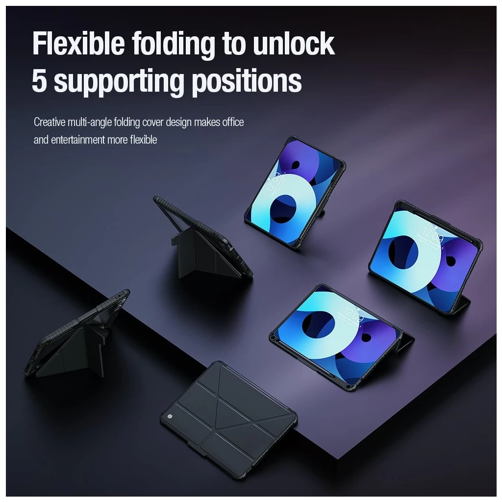 Nillkin Bumper PRO védőtok állvánnyal Multi-angle, iPad Pro 11 2024 készülékhez, fekete