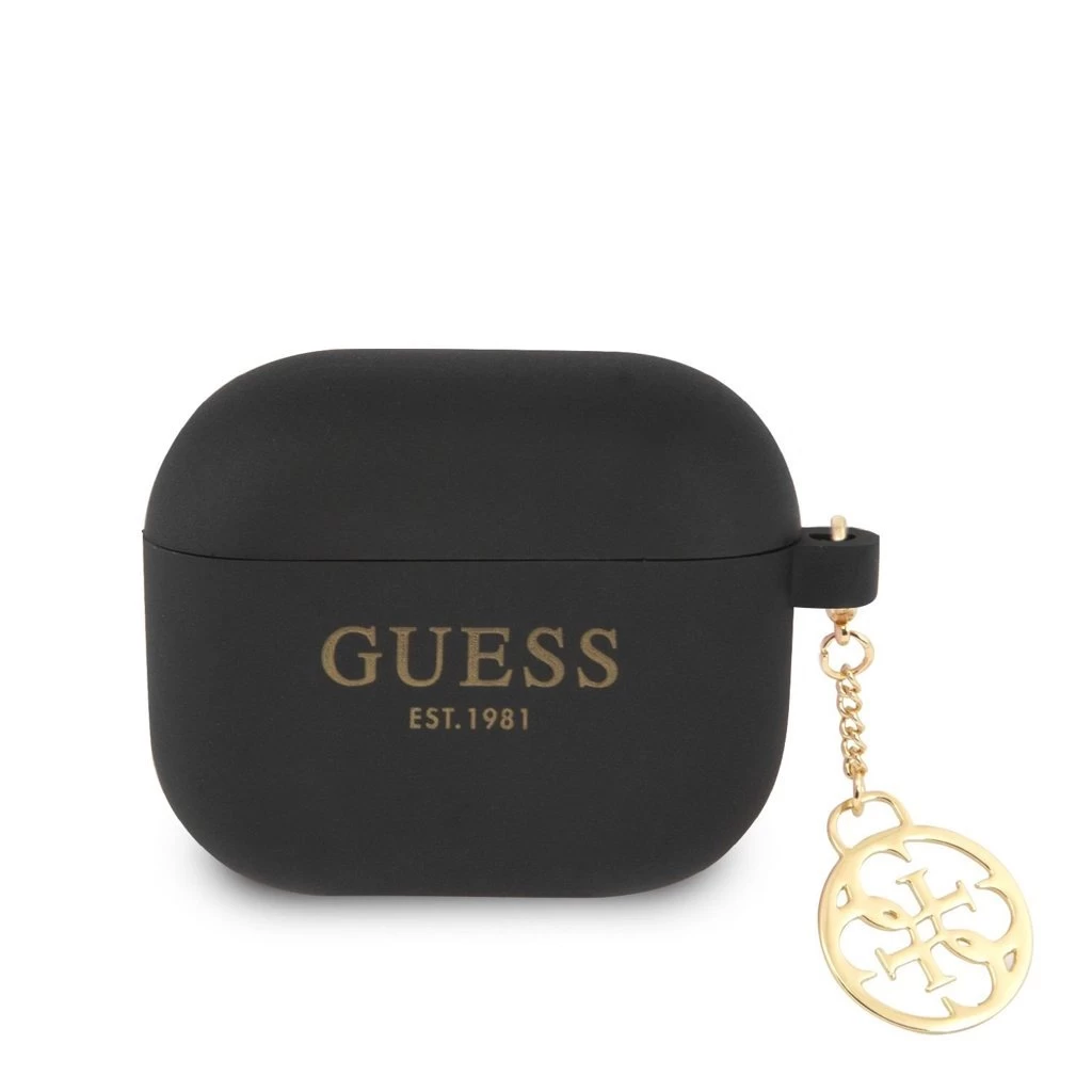Guess 4G Charm szilikon tok AirPods 3 készülékhez fekete Guess 4G Charm szilikon tok AirPods 3 készülékhez fekete