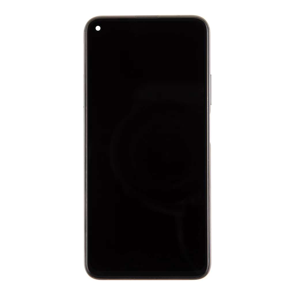 LCD kijelző + érintő egység + előlapi tok Huawei Nova 5T készülékhez fekete