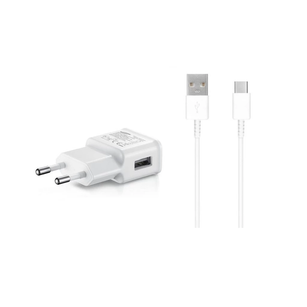 EP-TA200EWE + EP-DG970BWE Samsung 15W utazótöltő + USB-C adatkábel fehér – csomagolás nélküli gyártói