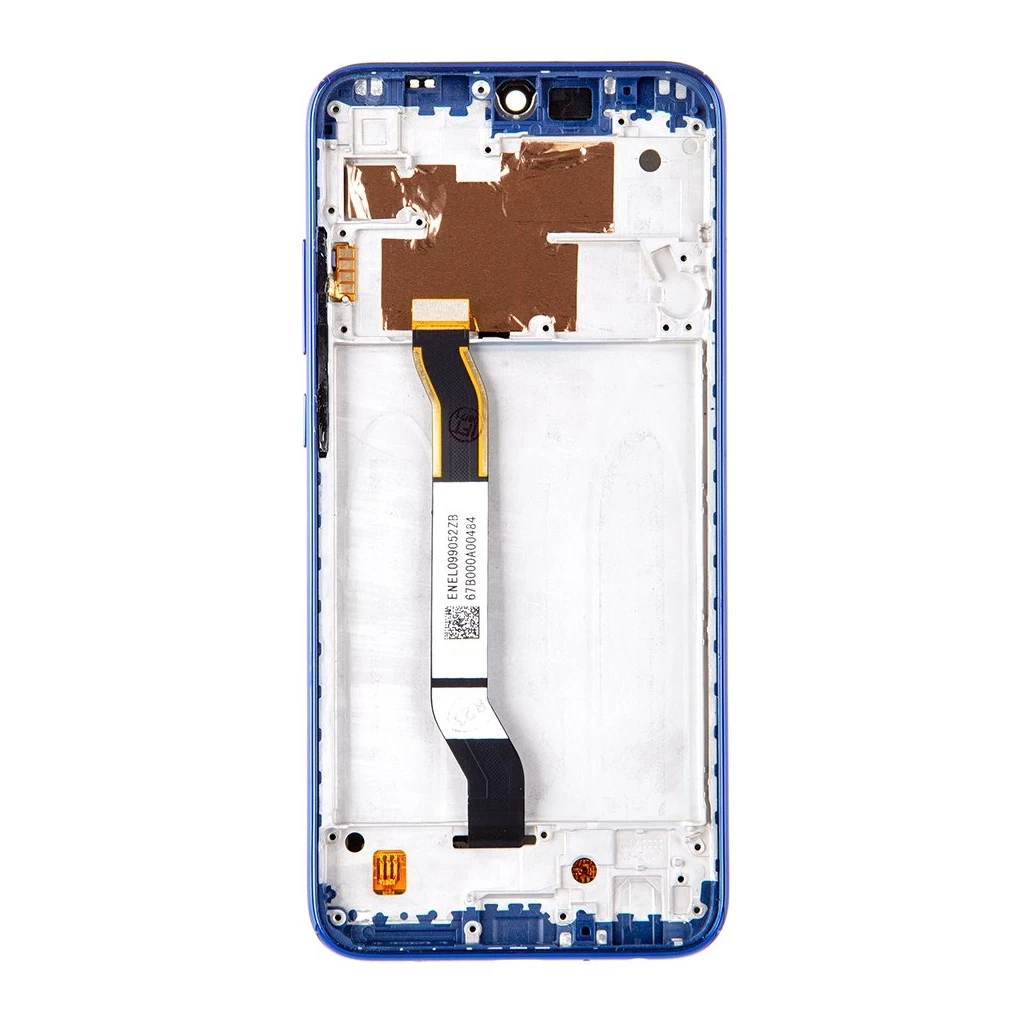 LCD kijelző + érintő egység + első tok for Xiaomi Redmi Note 8T készülékhez kék