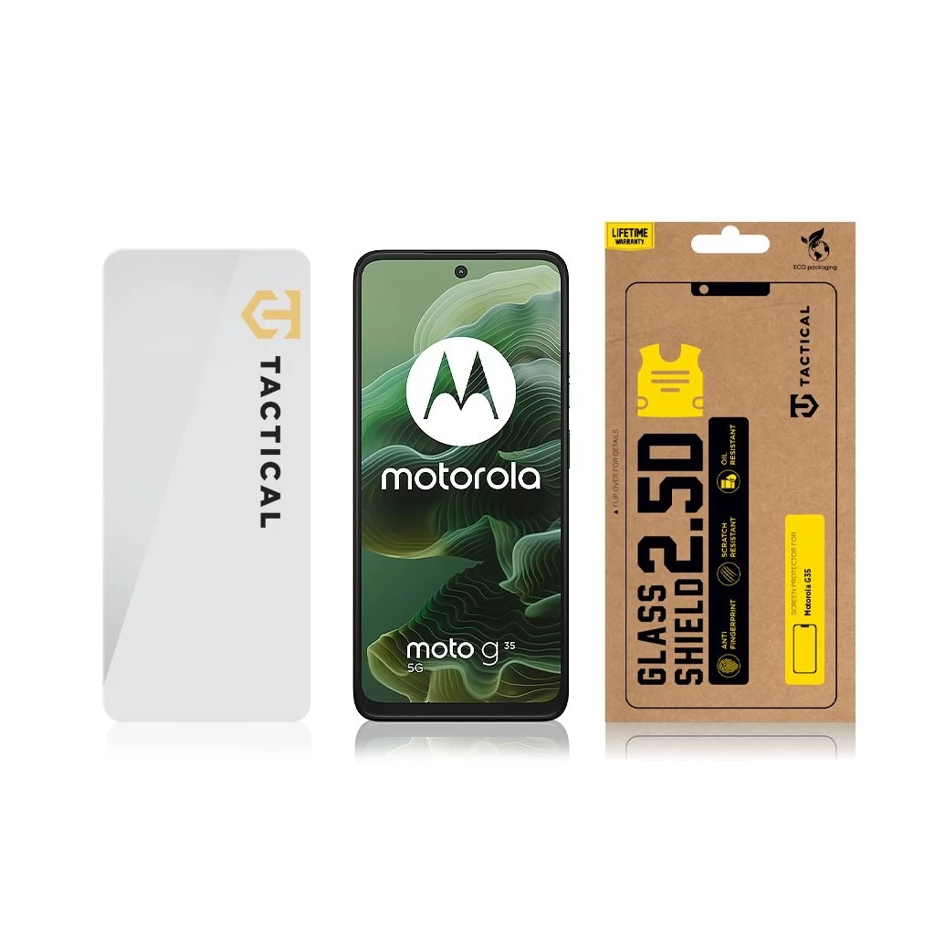 Tactical Glass Shield 2.5D Motorola G35 készülékhez átlátszó