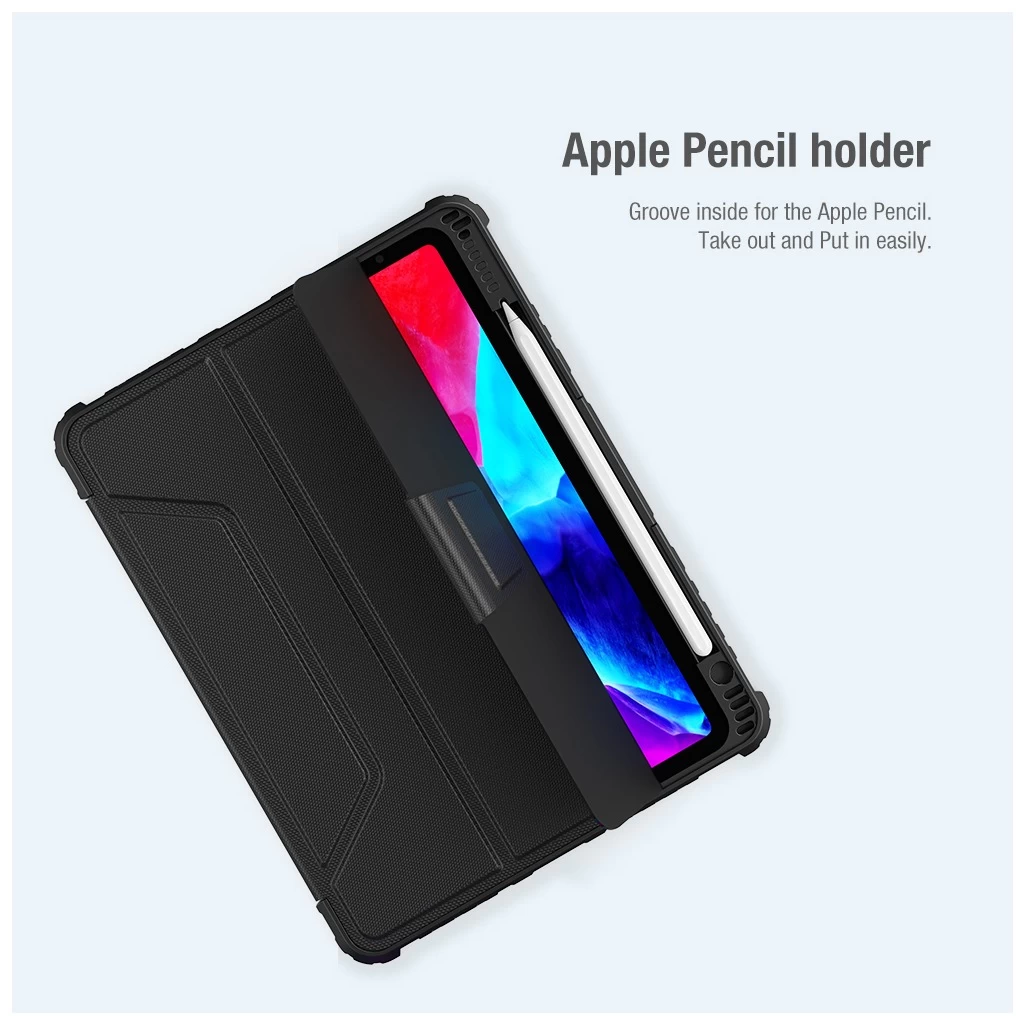 Nillkin Bumper PRO védő, állványos tok iPad Air 4/5/10.9 (2020/11/2024/2025) és iPad Pro 11 (2020/2021/2022) készülékhez fekete