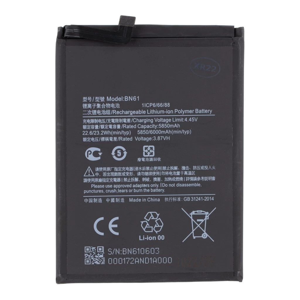 BN61 Xiaomi akkumulátor 6000mAh (OEM)