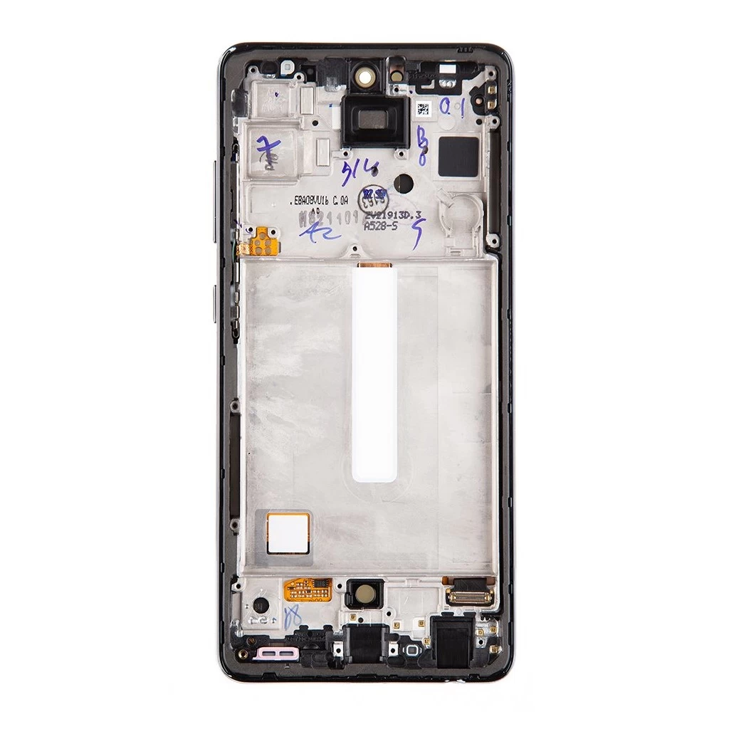 LCD kijelző + érintős egység Samsung A528B Galaxy A52s 5G készülékhez fekete (Service Pack)