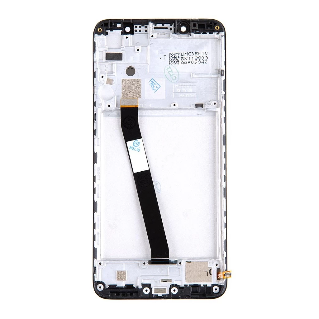 LCD kijelző + érintő egység + elülső üveg Xiaomi Redmi 7A készülékhez fekete (No Logo)