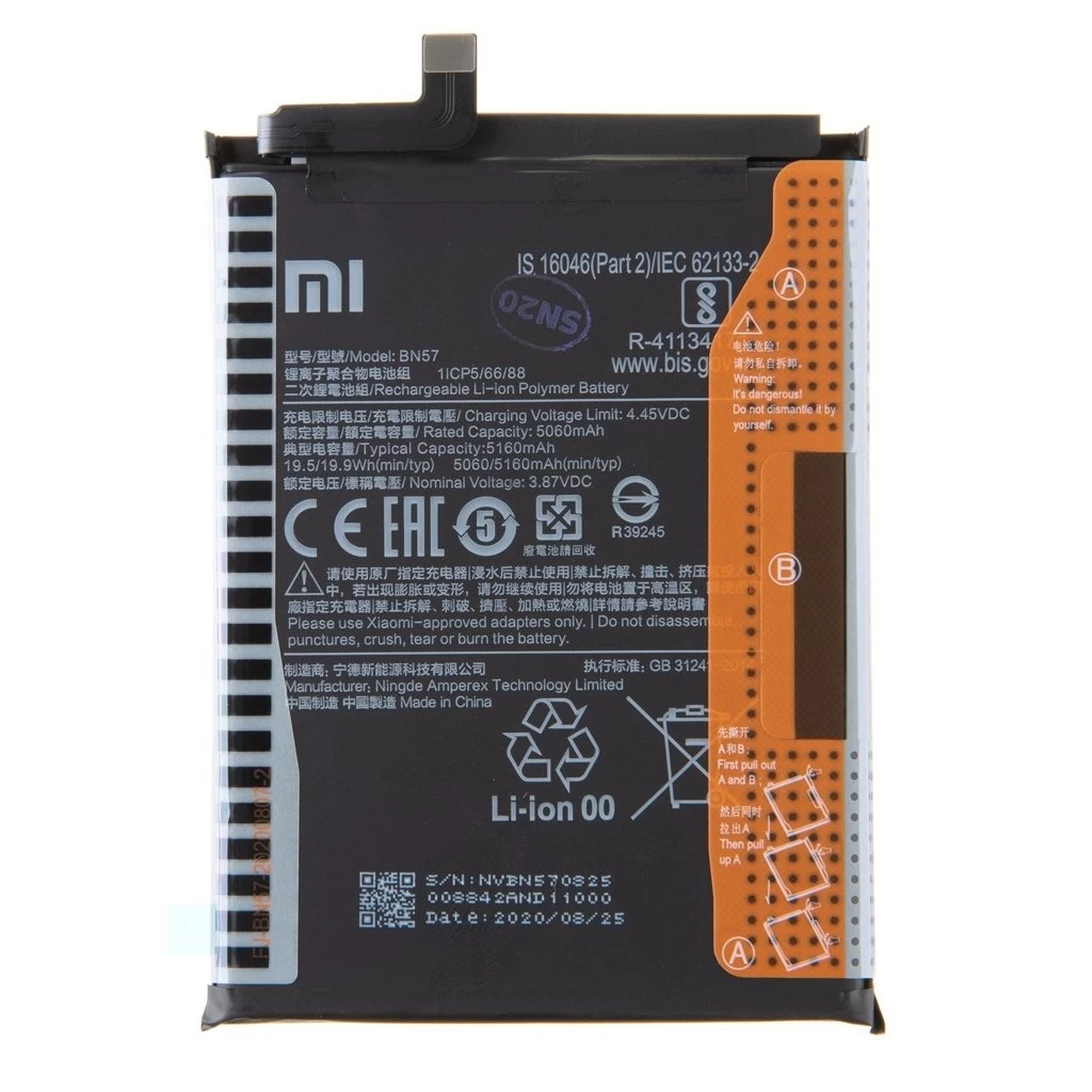BN57 Xiaomi Eredeti Akkumulátor 5160mAh (Service Pack)