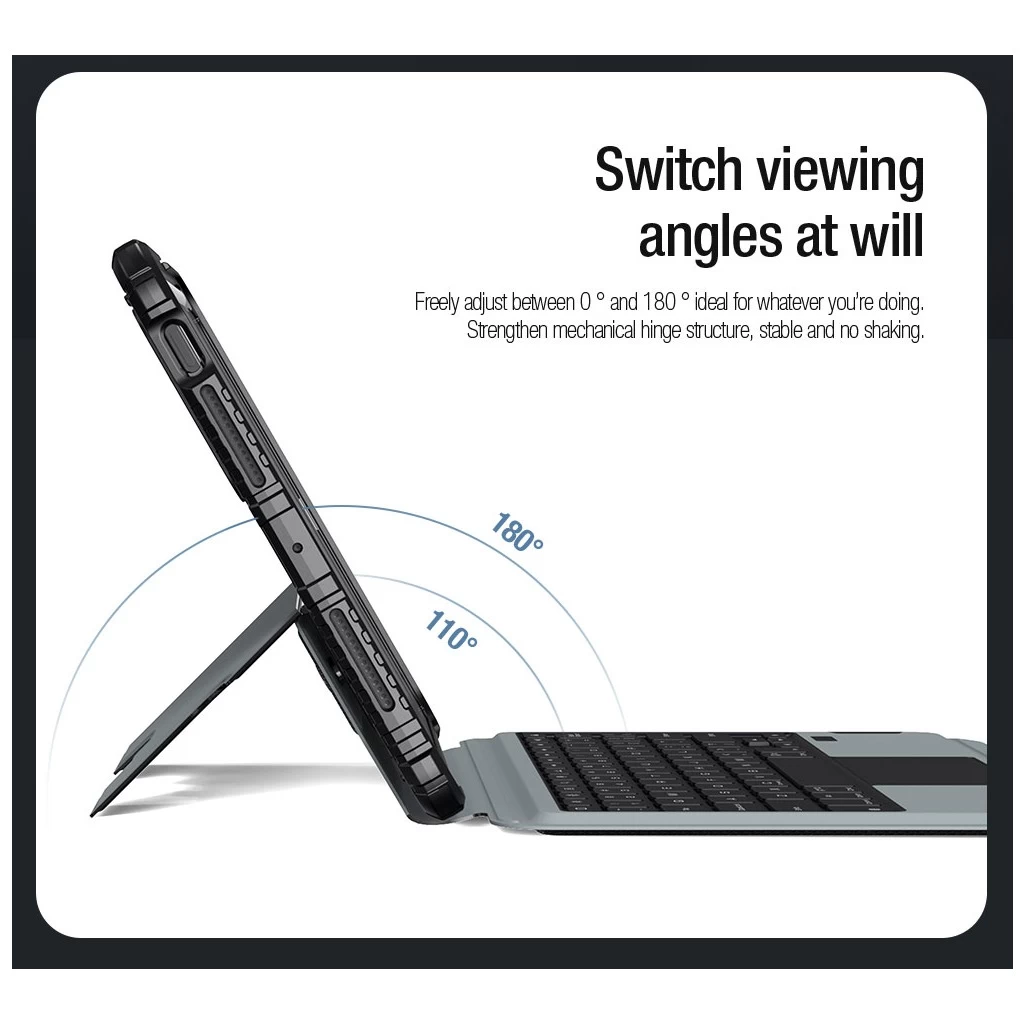 Nillkin Bumper Combo billentyűzetes tok (Backlit Version) iPad Pro 11 2024 készülékhez fekete