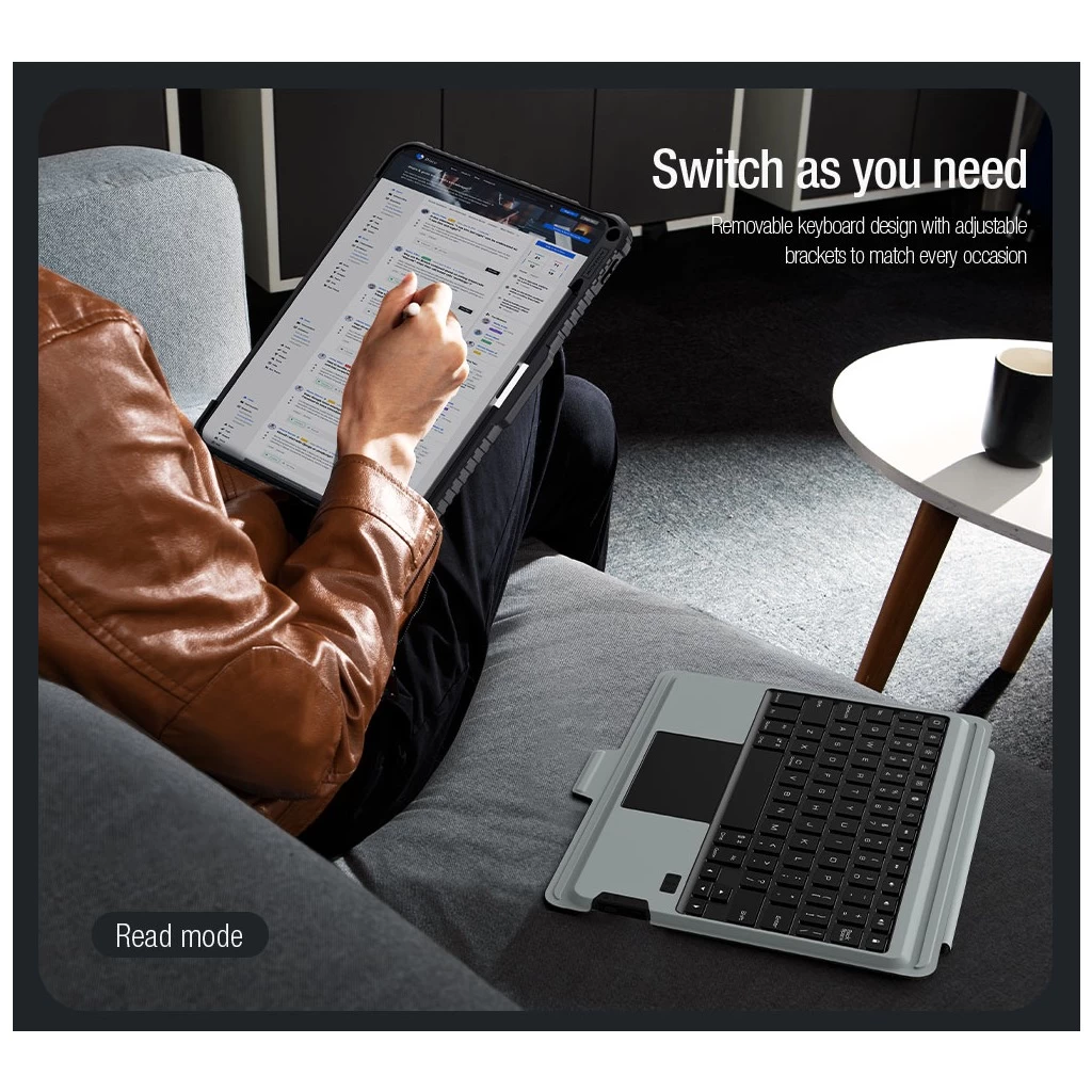 Nillkin Bumper Combo billentyűzetes tok (Backlit Version) iPad Pro 11 2024 készülékhez fekete