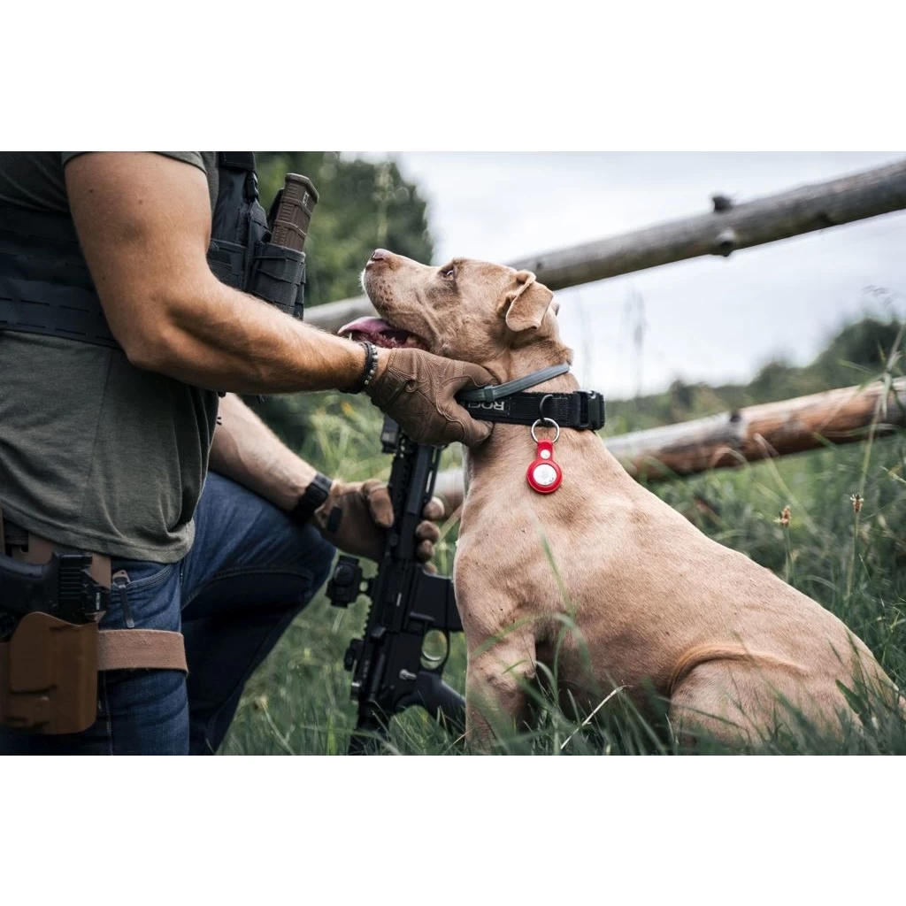 Tactical Airtag Beam Leather tok AirTag készülékhez barna