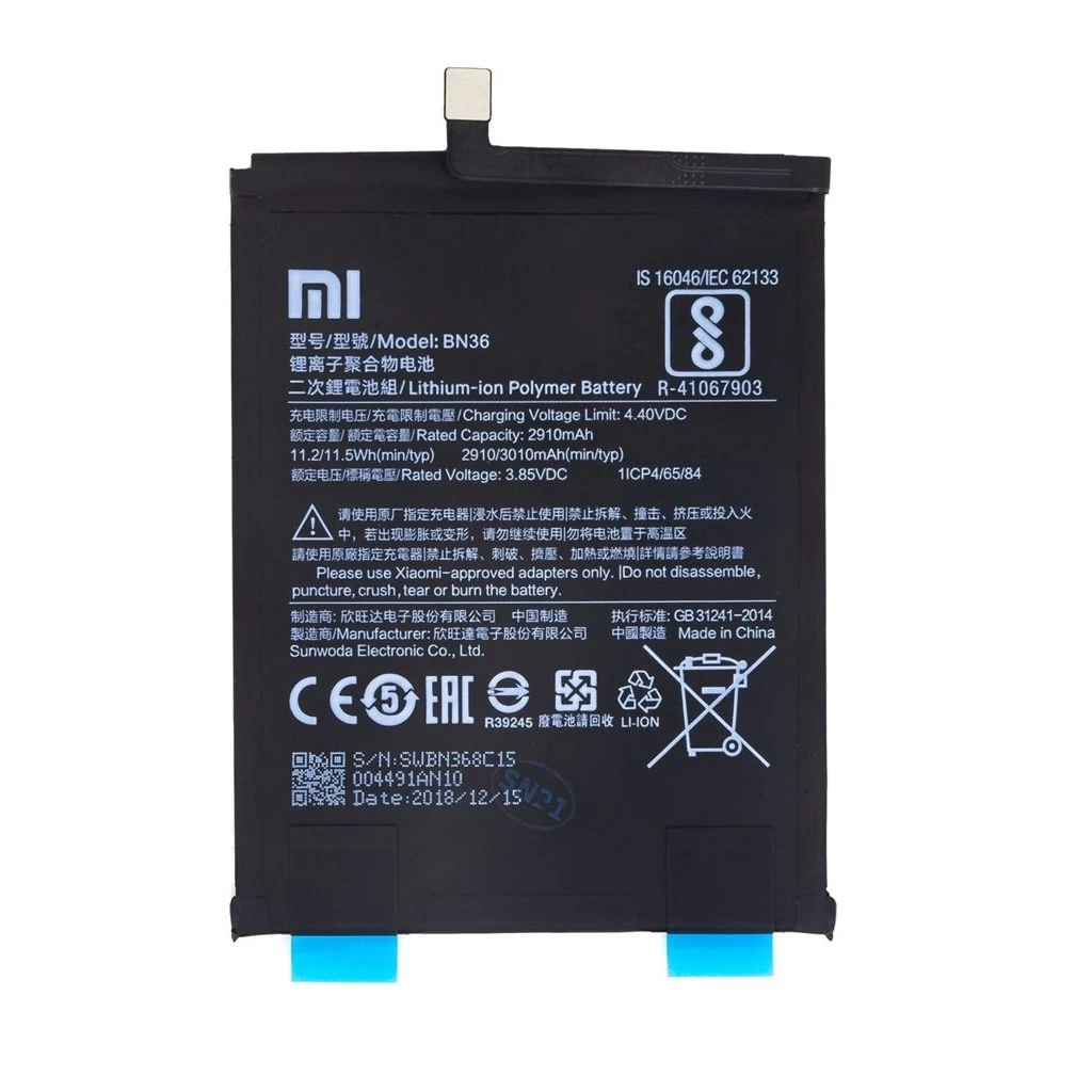 BN36 Xiaomi Original Akkumulátor 3010mAh (Service Pack)