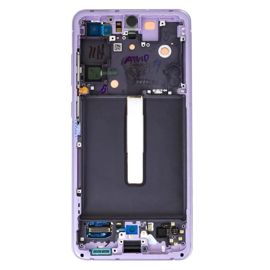 LCD kijelző és érintőmodul Samsung SM-G990B Galaxy S21 FE készülékhez – lila (Service Pack)