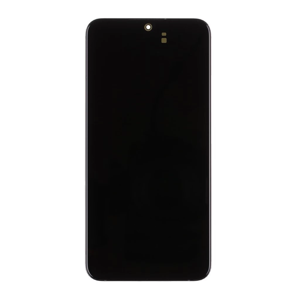 LCD kijelző + érintő egység + elülső burkolat Samsung S906B Galaxy S22+ készülékhez, fekete (Service Pack)