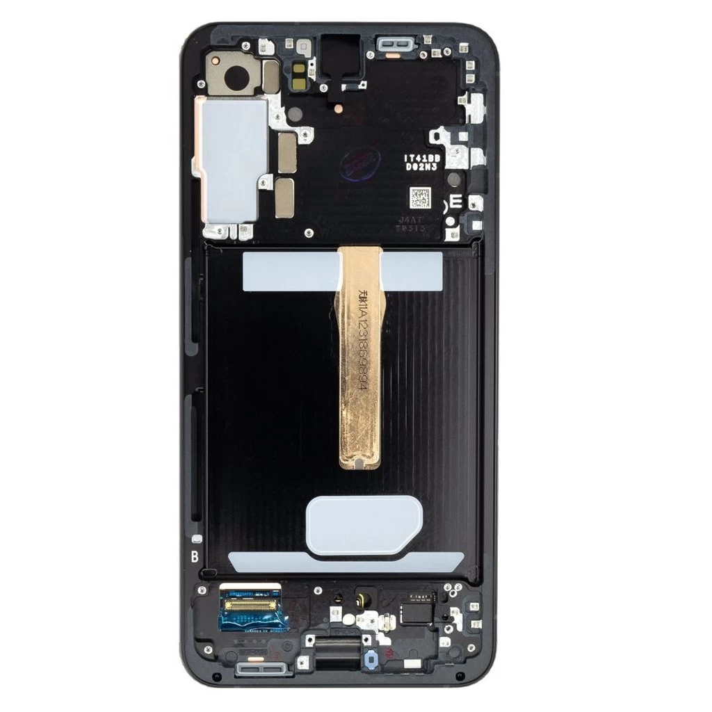 LCD kijelző + érintő egység + elülső tok Samsung S906B Galaxy S22+ készülékhez szürke (Service Pack)