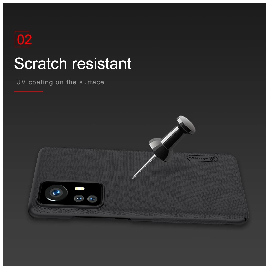 Nillkin Super Frosted háttértok Xiaomi 12/12X készülékhez fekete