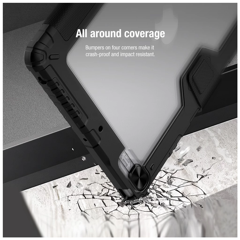 Nillkin Bumper PRO védőtok állvánnyal iPad 10.2 2019/2020/2021 készülékhez fekete