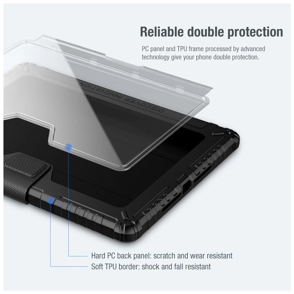 Nillkin Bumper PRO védőtok állvánnyal iPad 10.2 2019/2020/2021 készülékhez fekete