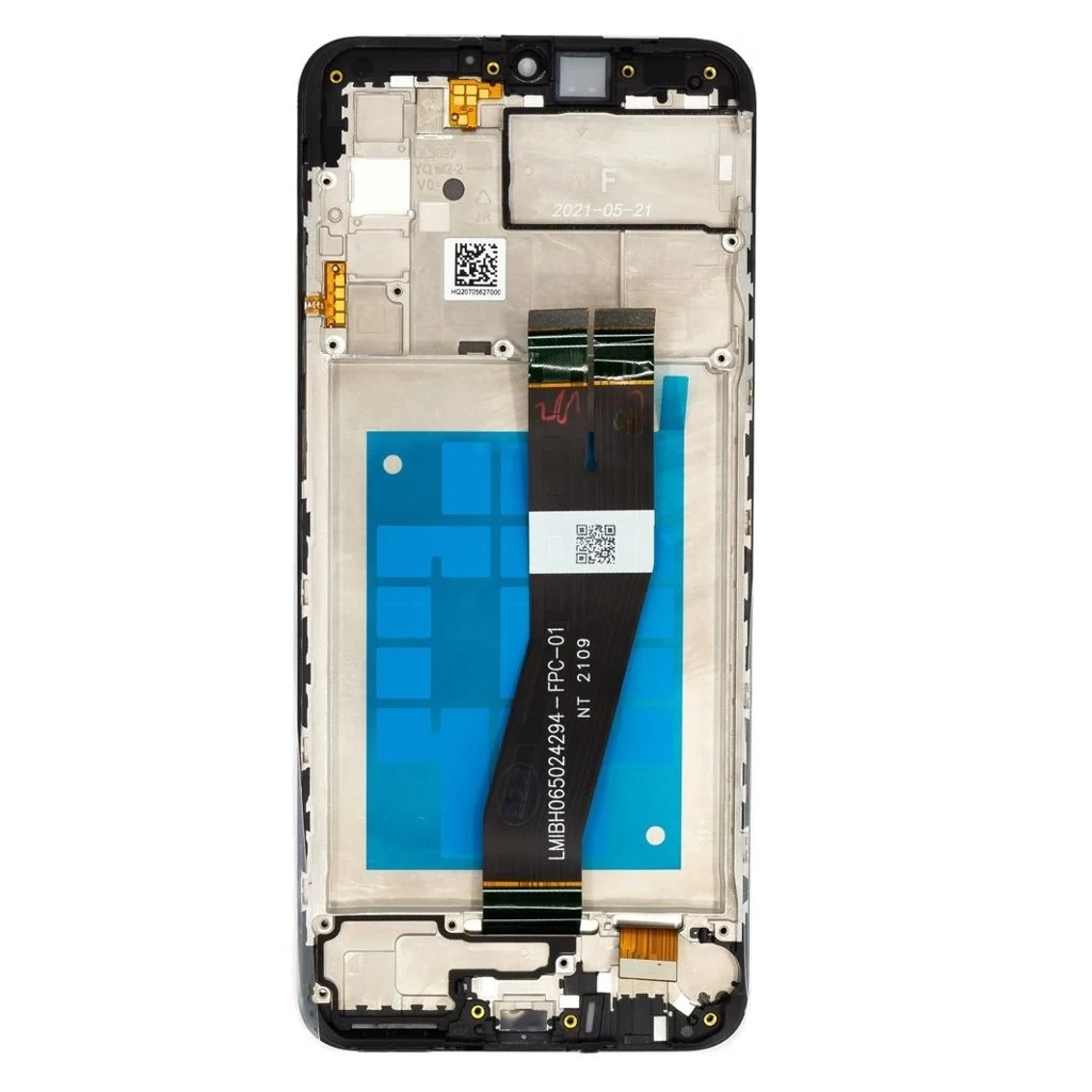 LCD kijelző + érintő egység Samsung A025G Galaxy A02s készülékhez fekete (Service Pack)