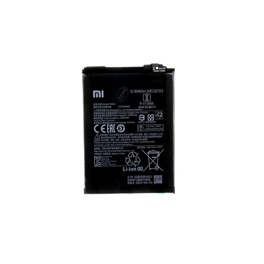BN5A Xiaomi eredeti akkumulátor 5000mAh (Service Pack)