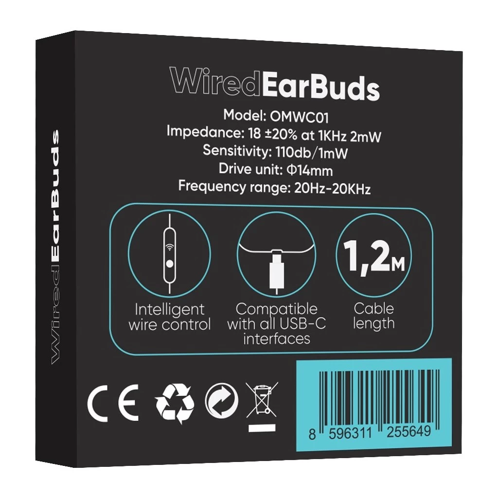 OBAL:ME vezetékes fülhallgató USB-C fekete