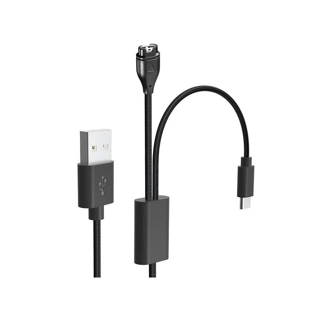 Tactical USB töltő 2in1 kábel Garmin Fenix 7/8, Tactix 8 készülékhez + USB-C