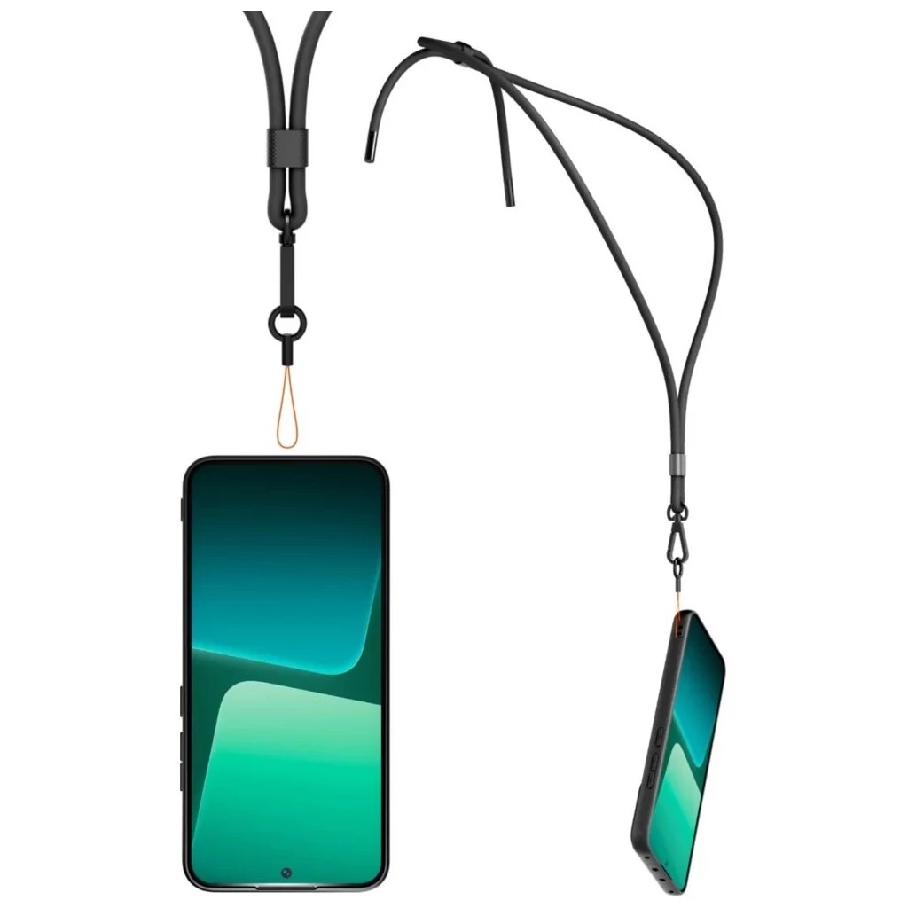 Made for Xiaomi TPU tok nyaklánccal Xiaomi 13 készülékhez fekete