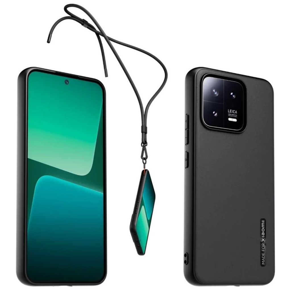 Made for Xiaomi TPU tok nyaklánccal Xiaomi 13 készülékhez fekete