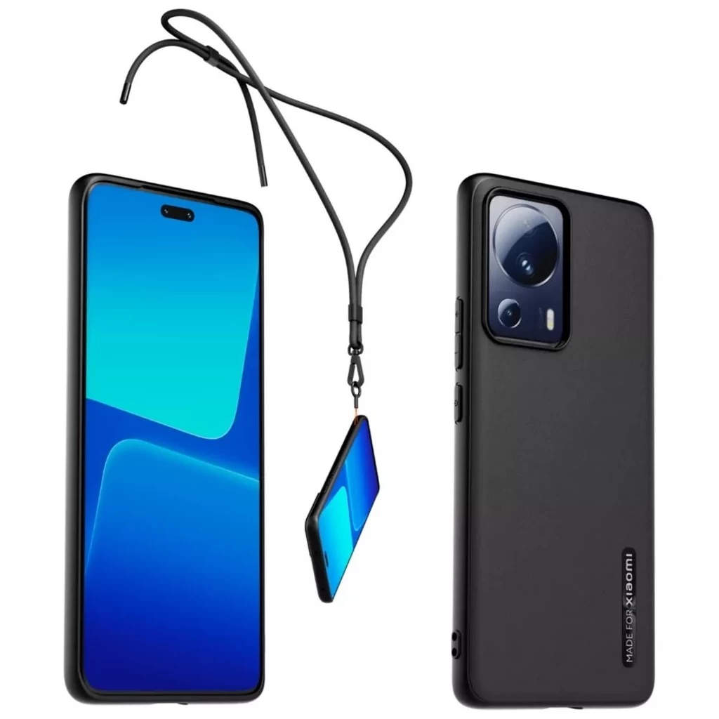 Made for Xiaomi TPU tok nyaklánccal Xiaomi 13 Lite készülékhez fekete