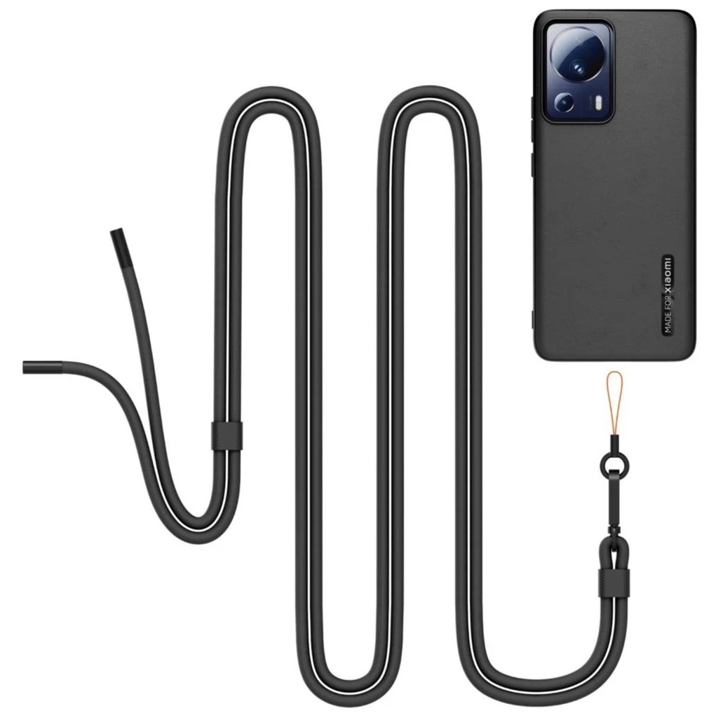 Made for Xiaomi TPU tok nyaklánccal Xiaomi 13 Lite készülékhez fekete