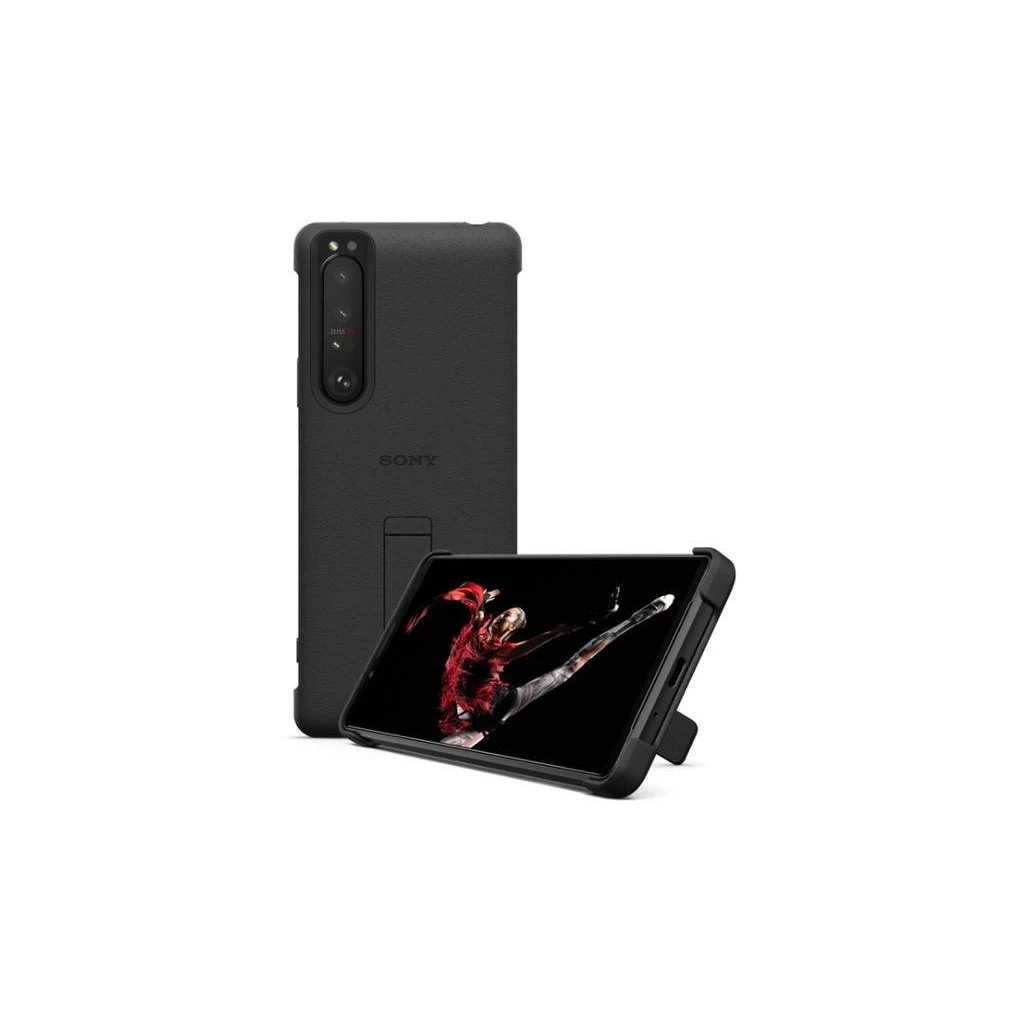Sony Xperia 1 IV készülékhez állványos tok fekete