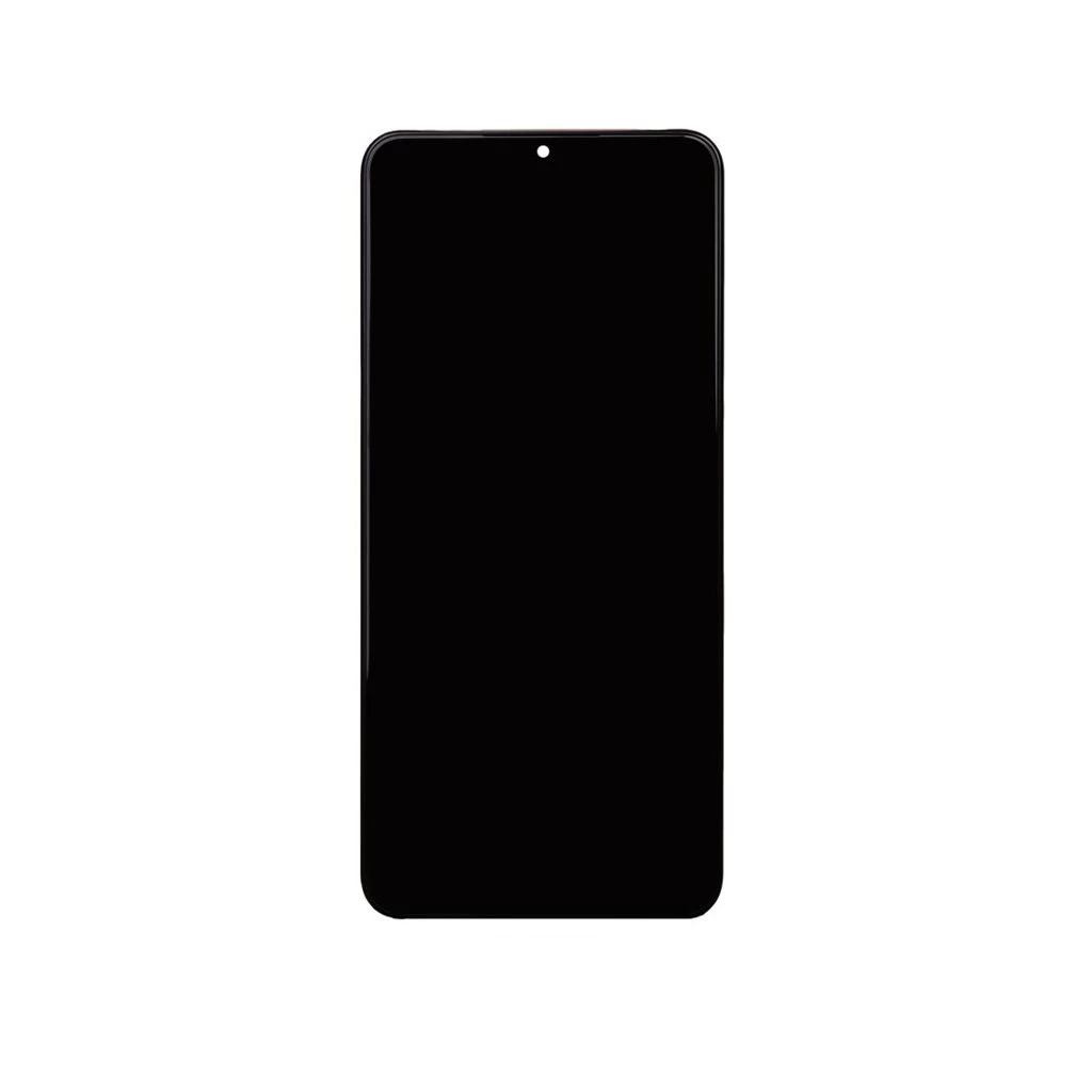 LCD kijelző + érintőegység Samsung A047F Galaxy A04s készülékhez fekete (Service Pack)