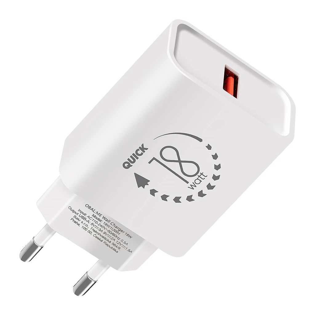 OBAL:ME fal töltő USB-A 18W fehér