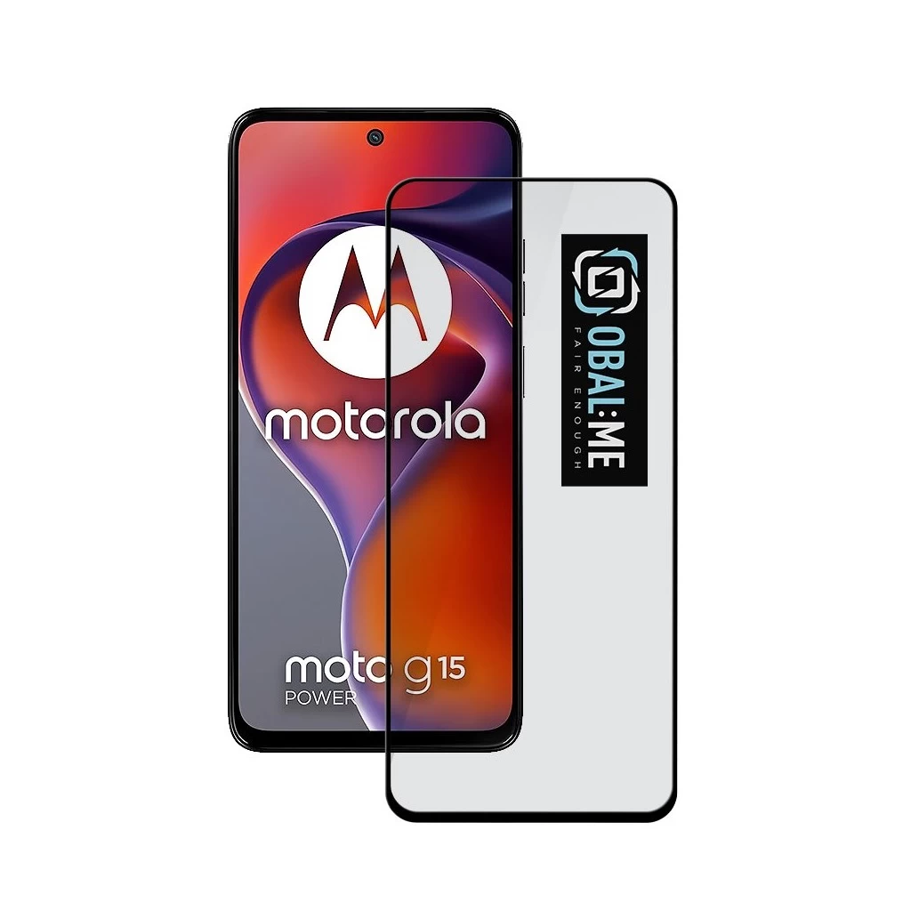 OBAL:ME 5D üveg kijelzővédő Motorola G15/G15 Power készülékhez fekete