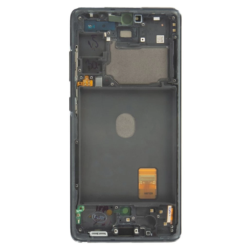 LCD kijelző + érintő egység + elülső burkolat Samsung G781 5G Galaxy S20 FE készülékhez Cloud Navy (Service Pack)