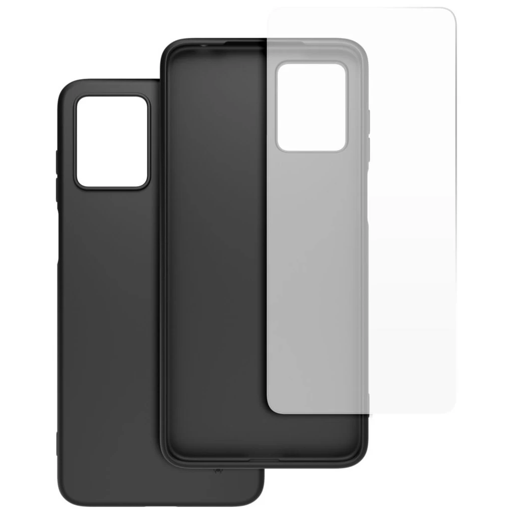 CASR TPU tok + edzett üveg kijelzővédő Motorola G13/G23 készülékhez fekete