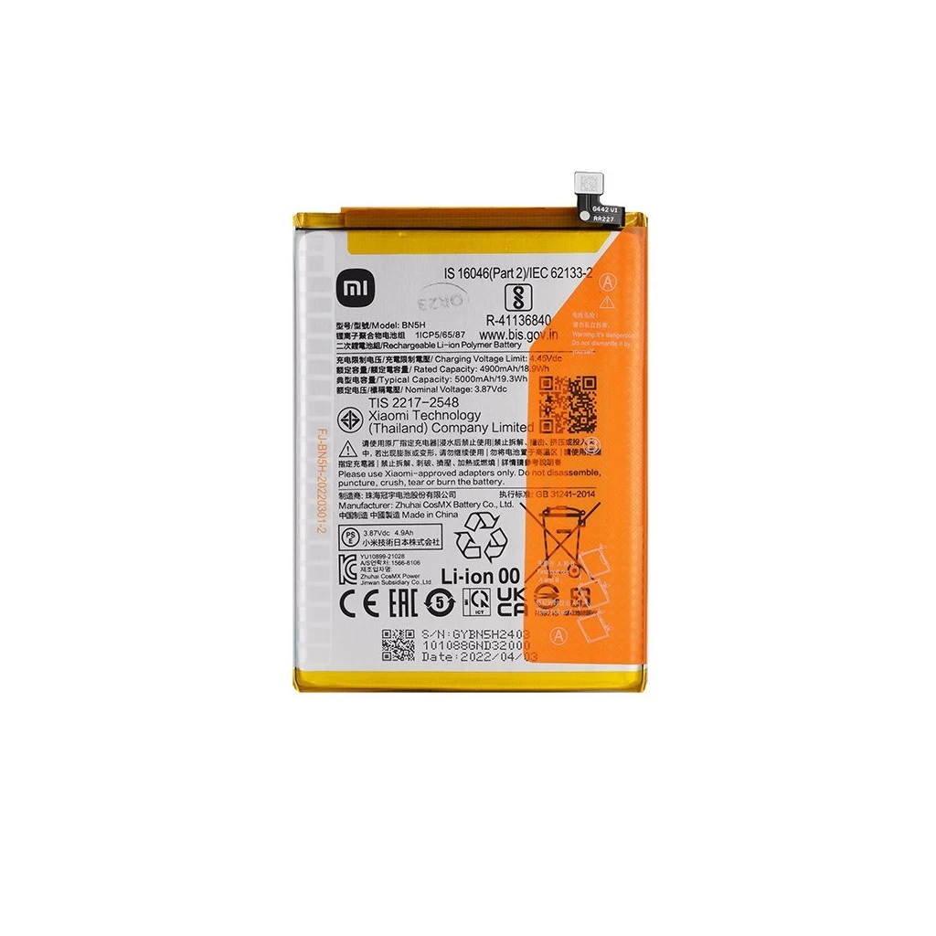 BN5H Xiaomi eredeti akkumulátor 5000mAh (Service Pack)