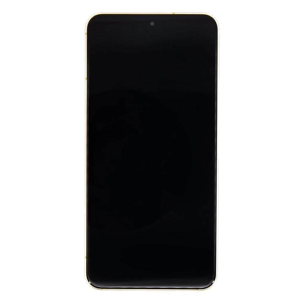 LCD kijelző + Érintő egység + Elülső tok Samsung S901B Galaxy S22 készülékhez ibolya (Service Pack)
