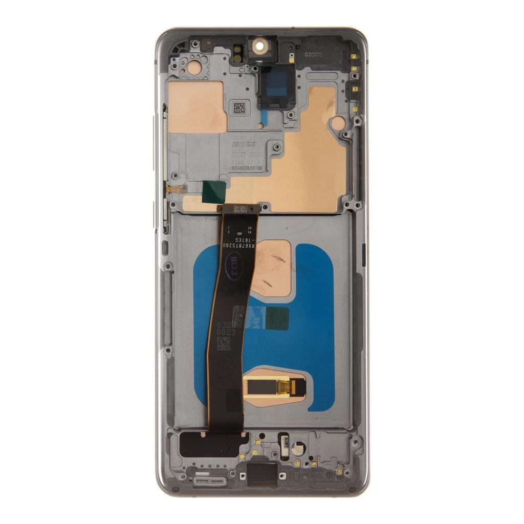 LCD kijelző + Érintő egység + Elülső tok a Samsung G988 Galaxy S20 Ultra készülékhez, kozmikus szürke