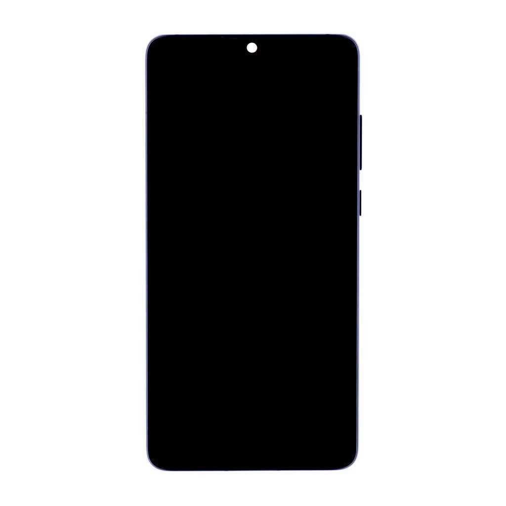LCD kijelző + Érintő egység + Elülső tok Huawei P30 készülékhez fekete
