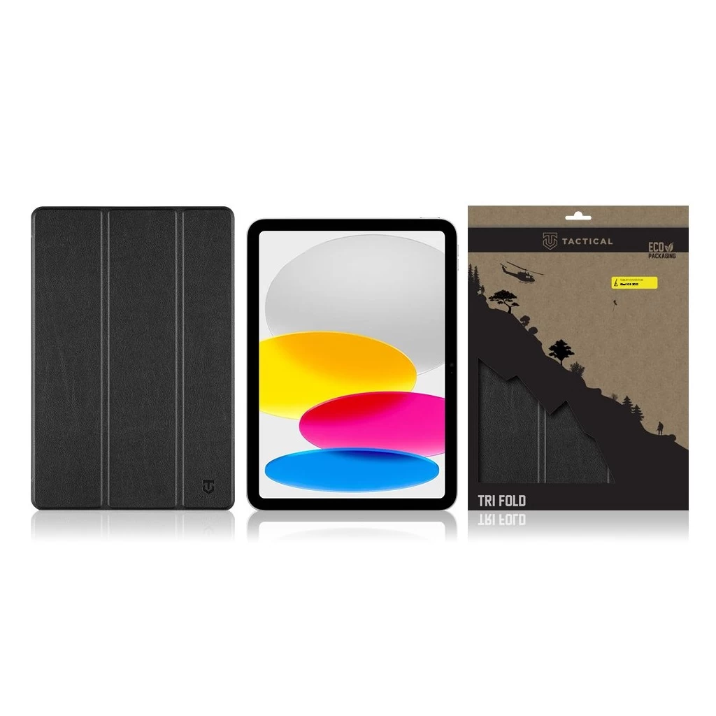 Tactical Book Tri Fold tok iPad 11 készülékhez 2025/10.9 2022 fekete