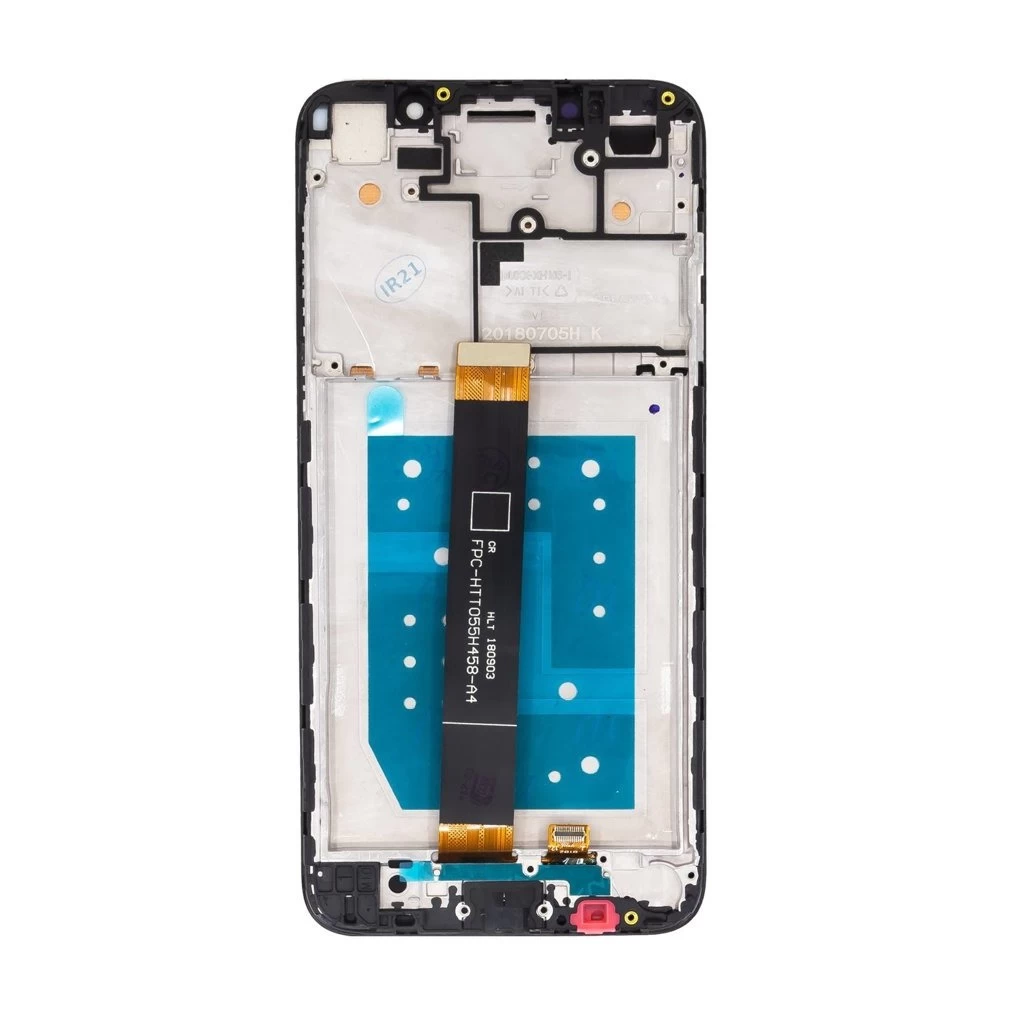 LCD kijelző + érintő egység + elülső üveg Huawei Y5p készülékhez
