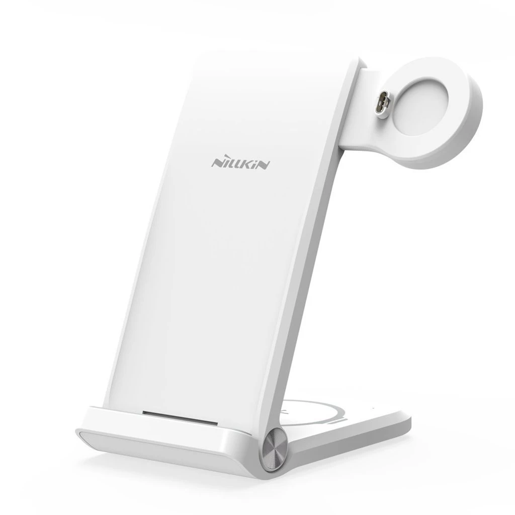 Nillkin PowerTrio 3in1 vezeték nélküli töltő Garmin Watch készülékhez fehér Nillkin PowerTrio 3in1 vezeték nélküli töltő Garmin Watch készülékhez fehér