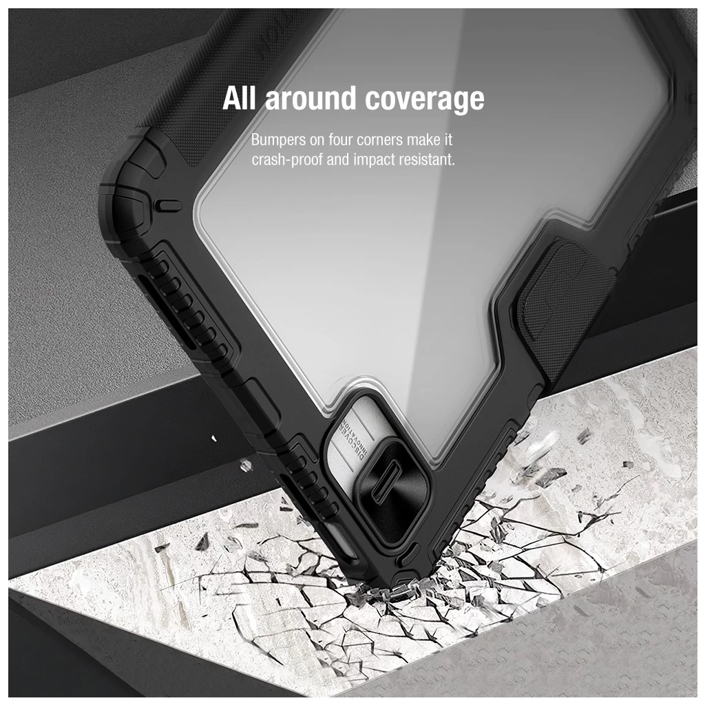 Nillkin Bumper PRO védőtok állvánnyal iPad 10.9 2022/11 2025 készülékhez fekete