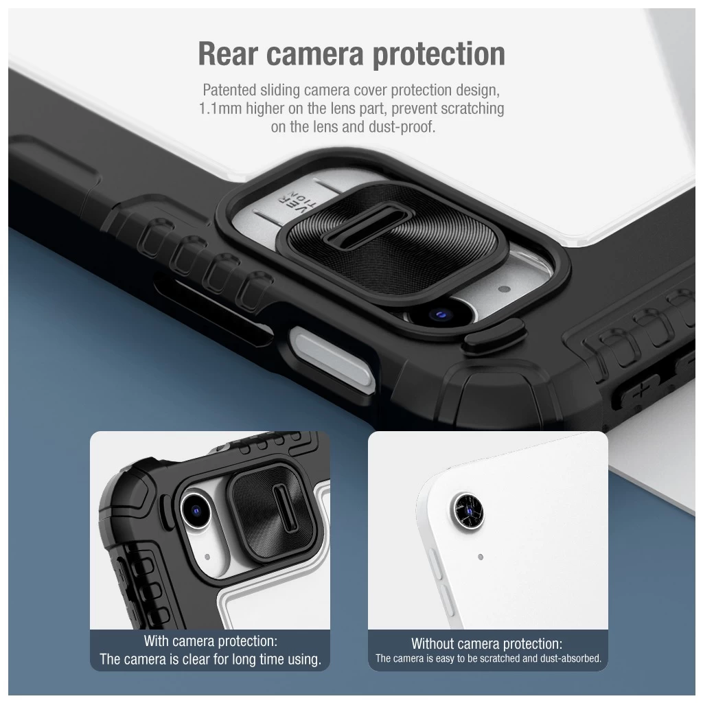 Nillkin Bumper PRO védőtok állvánnyal iPad 10.9 2022/11 2025 készülékhez fekete