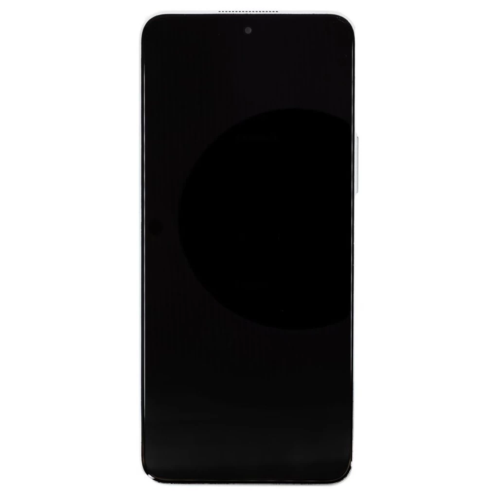 LCD kijelző + érintő egység + elülső tok Honor X8 készülékhez titán ezüst