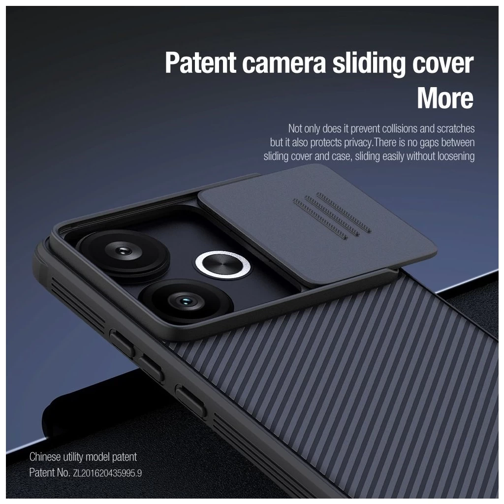 Nillkin CamShield PRO kemény tok Poco F6 készülékhez fekete